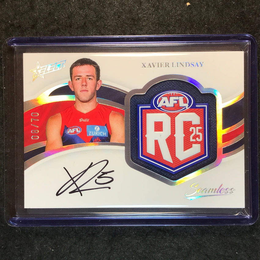 2025 Select AFL Seamless XAVIER LINDSAY Rookie Badge Signature Auto 08/70 #11