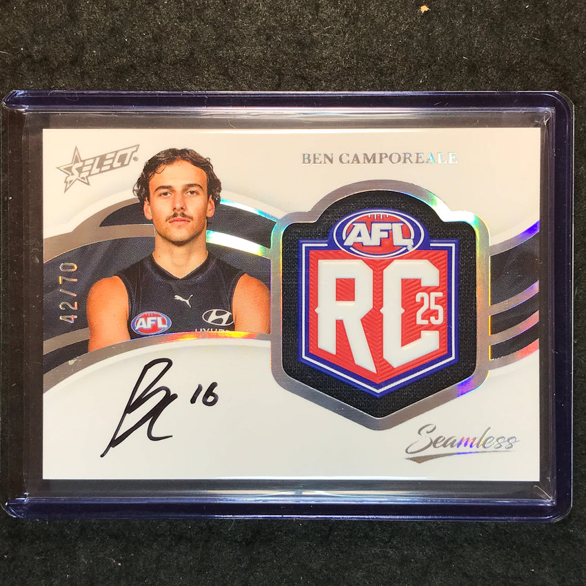 2025 Select AFL Seamless BEN CAMPOREALE Rookie Badge Signature Auto 42/70 #43