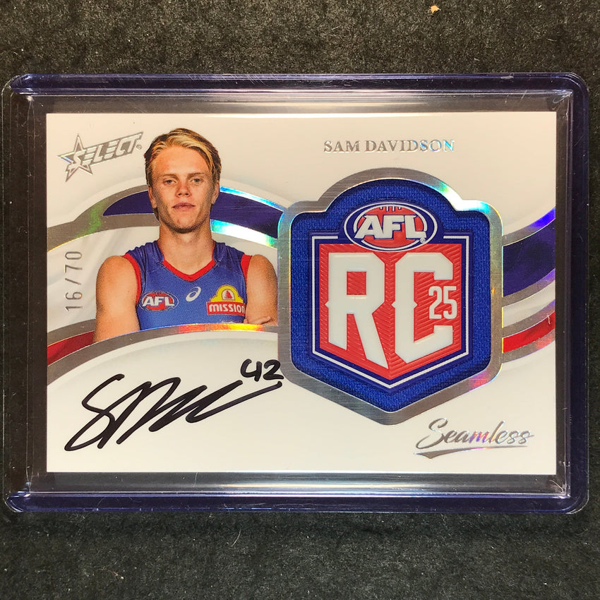 2025 Select AFL Seamless SAM DAVIDSON Rookie Badge Signature Auto 16/70 #51