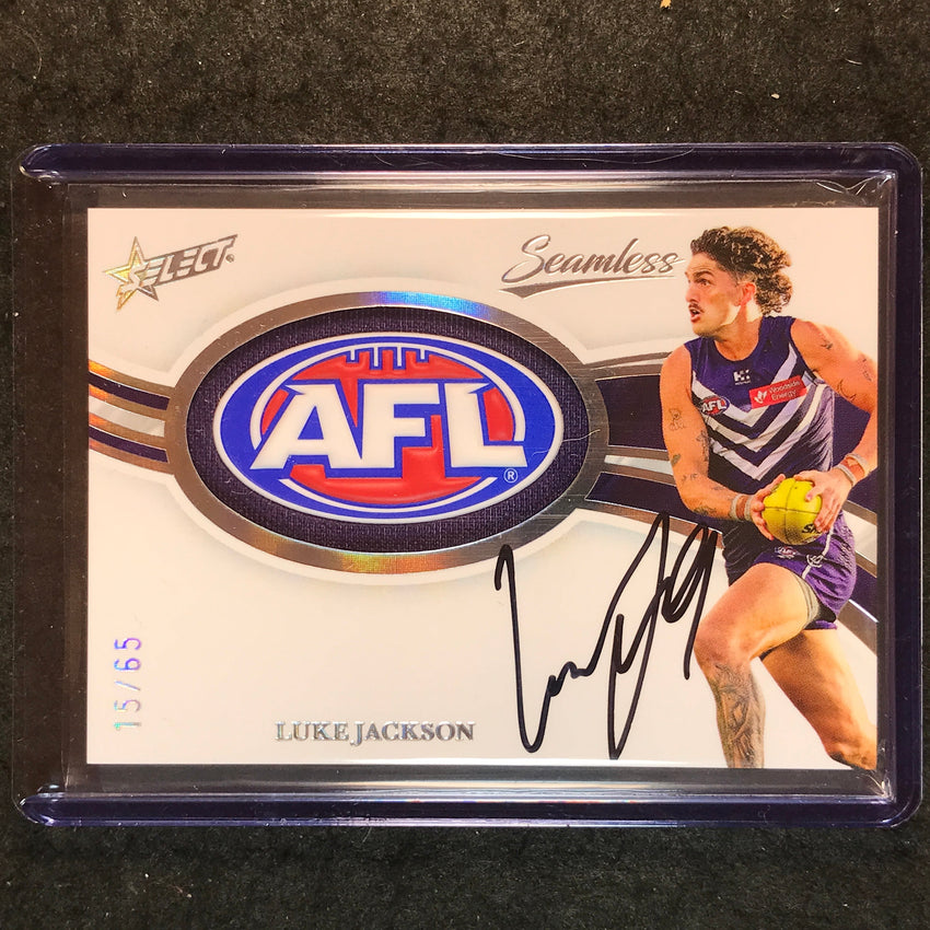 2025 Select AFL Seamless LUKE JACKSON AFL Badge Signature Auto 15/65 #16