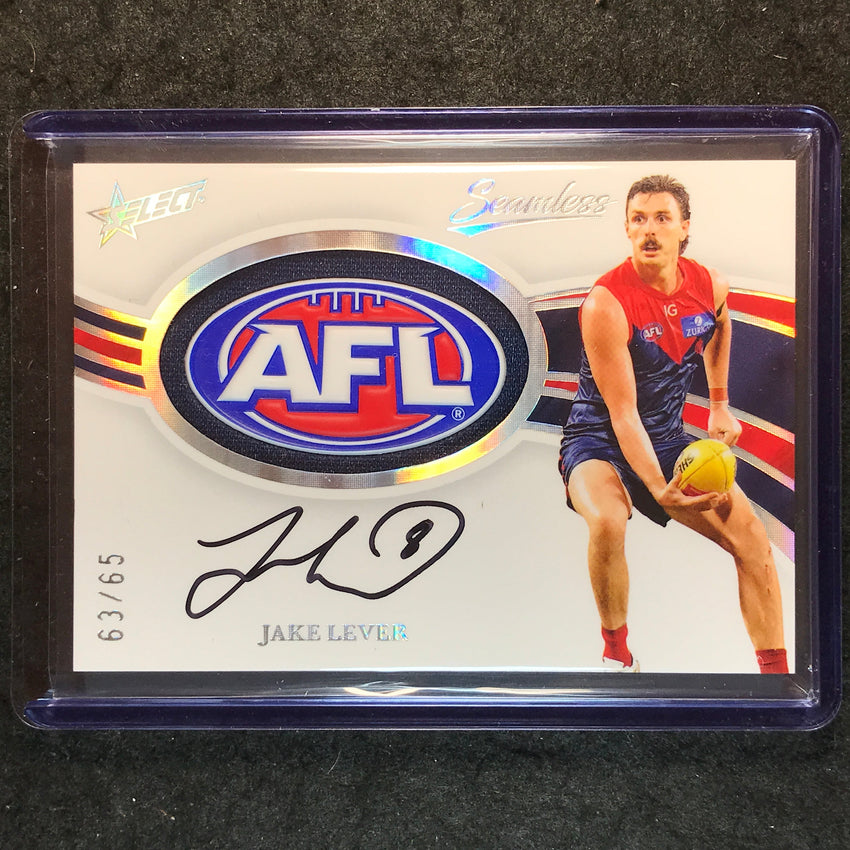 2025 Select AFL Seamless JAKE LEVER AFL Badge Signature Auto 63/65 #32