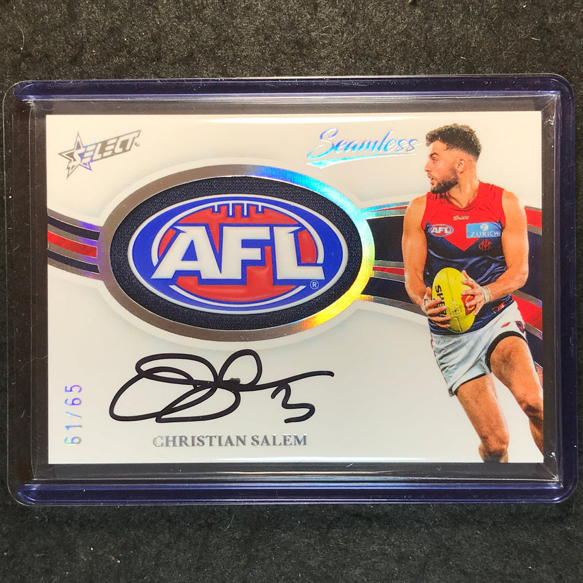 2025 Select AFL Seamless CHRISTIAN SALEM AFL Badge Signature Auto 61/65 #33