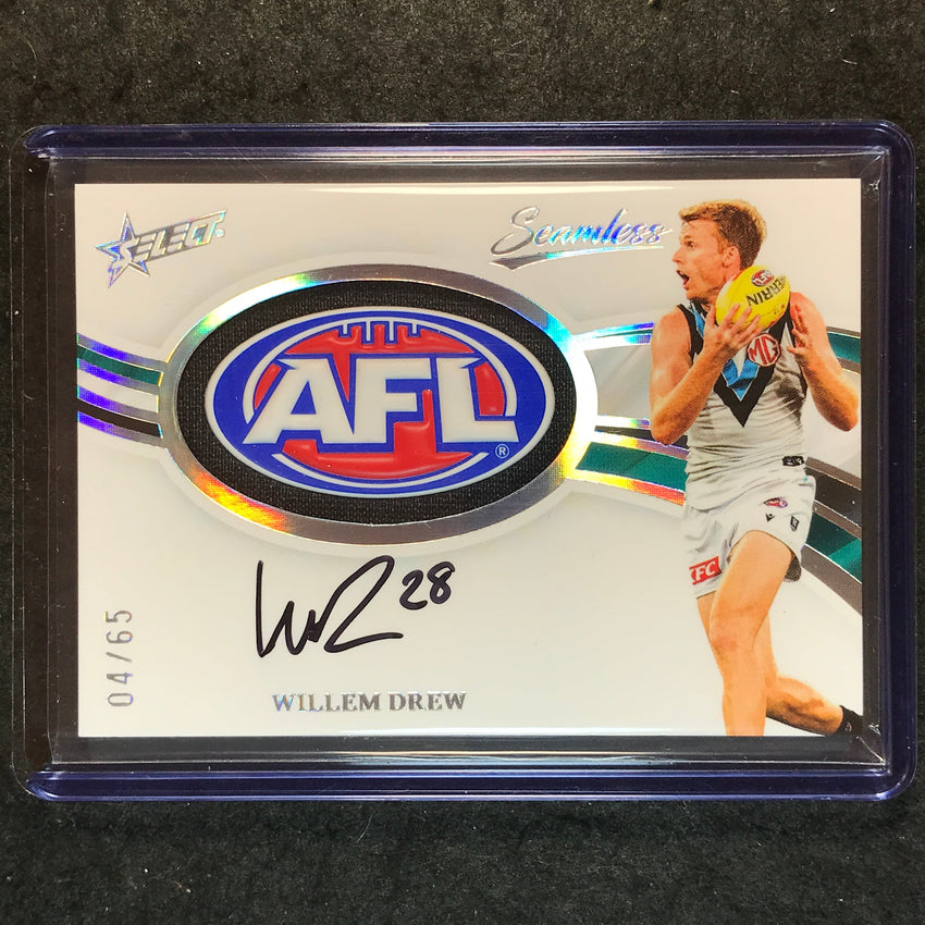 2025 Select AFL Seamless WILLEM DREW AFL Badge Signature Auto 04/65 #37