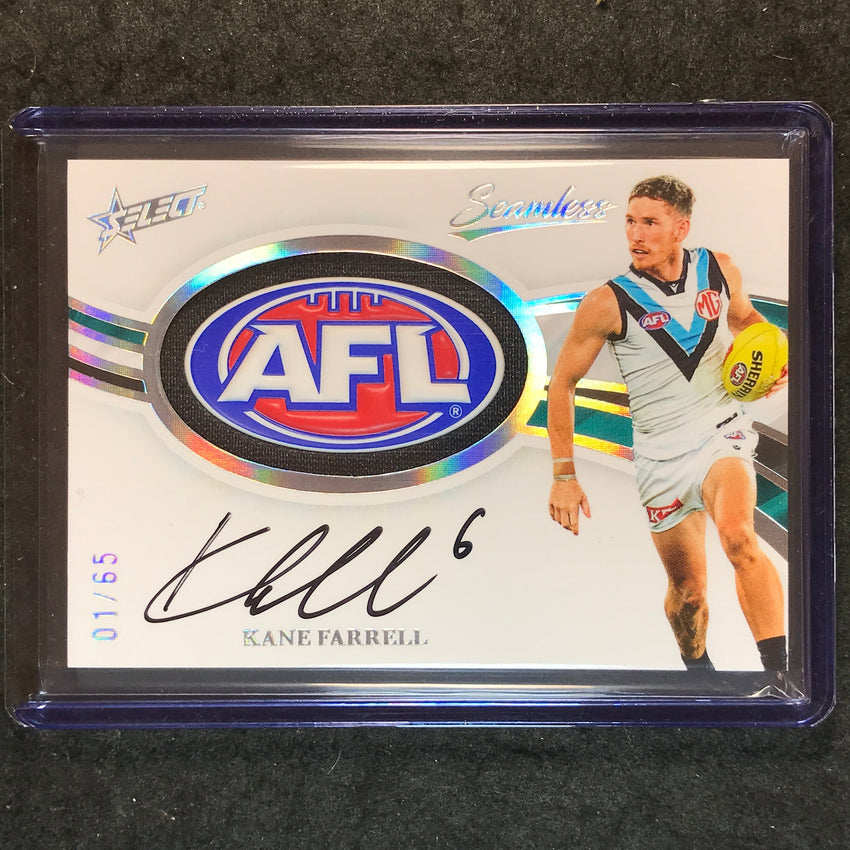 2025 Select AFL Seamless KANE FARRELL AFL Badge Signature Auto 01/65 #38