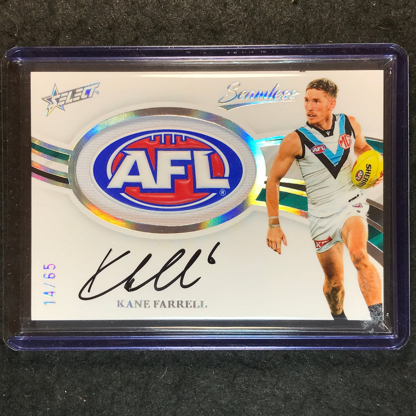 2025 Select AFL Seamless KANE FARRELL AFL Badge Signature Auto 14/65 #38