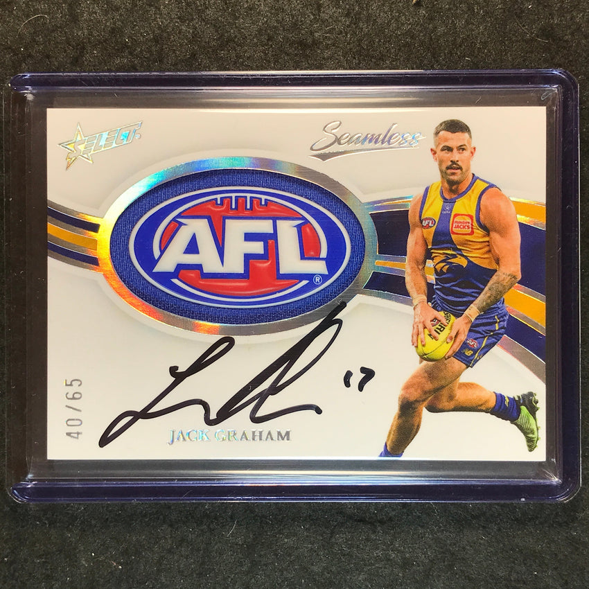 2025 Select AFL Seamless JACK GRAHAM AFL Badge Signature Auto 40/65 #49