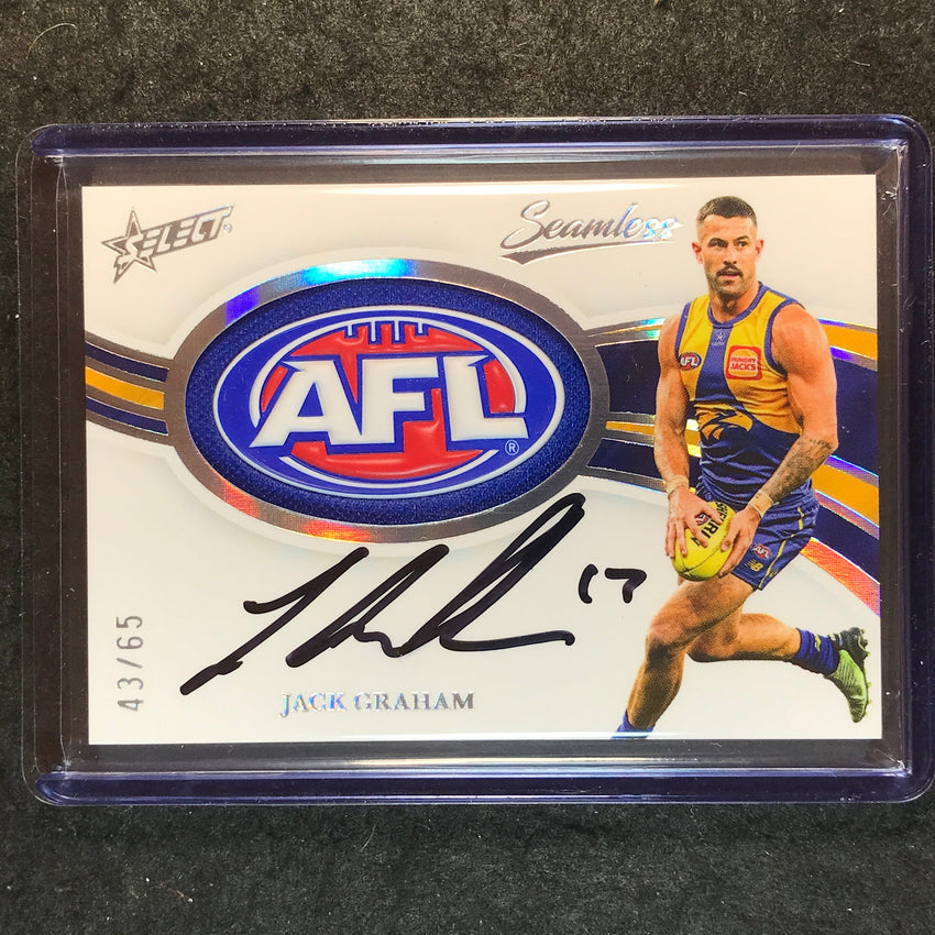 2025 Select AFL Seamless JACK GRAHAM AFL Badge Signature Auto 43/65 #49