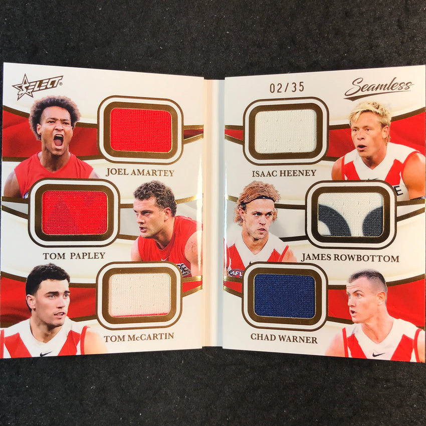 2025 Select AFL Seamless SYDNEY SWANS Team Multi-Patch Booklet 02/35