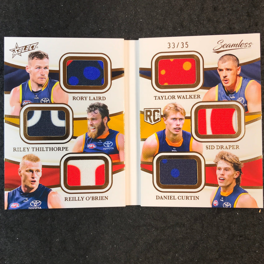 2025 Select AFL Seamless ADELAIDE CROWS Team Multi-Patch Booklet 33/35