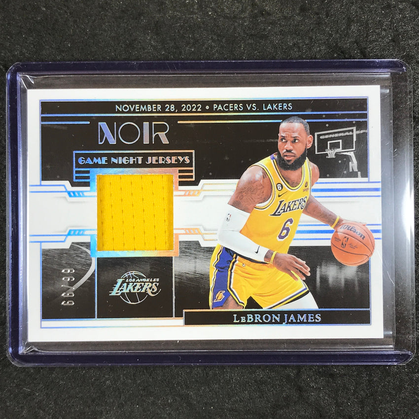 2023-24 Noir NBA LEBRON JAMES Game Night Jersey Relic 66/99