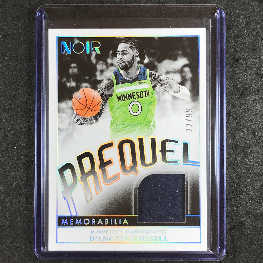 2023-24 Noir NBA D'ANGELO RUSSELL Prequel Memorabilia Jersey Relic 22/99
