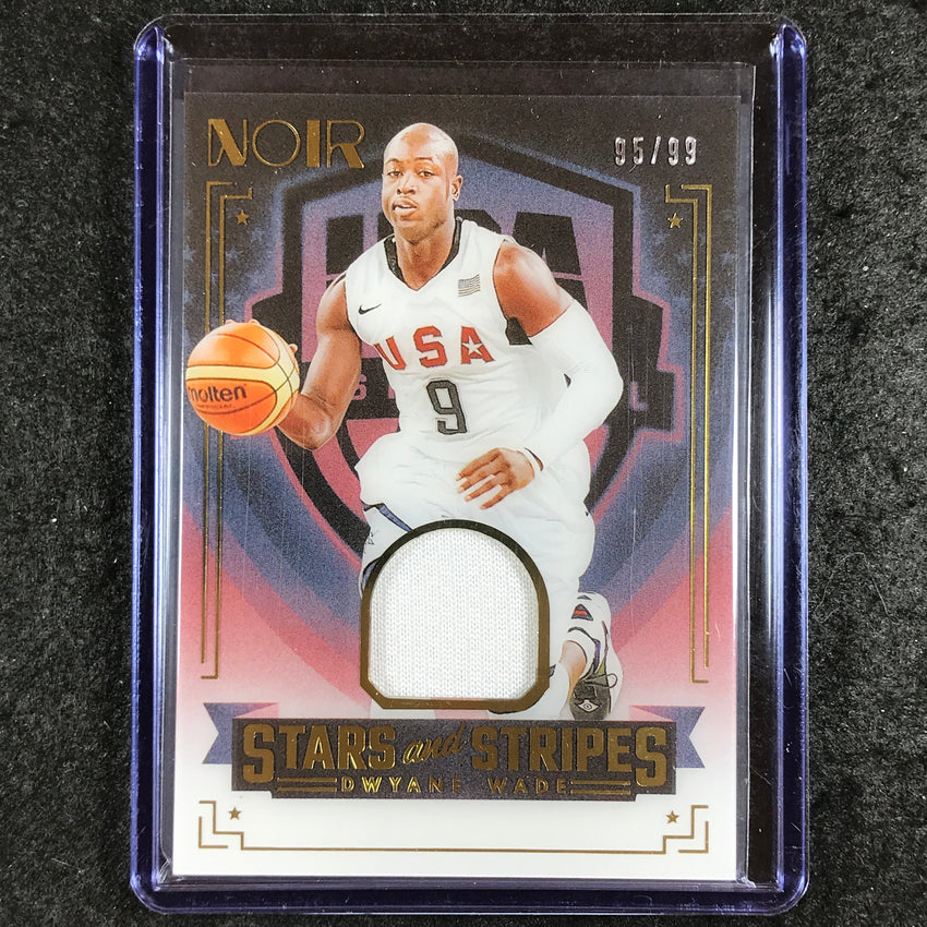 2023-24 Noir NBA DWYANE WADE Stars and Stripes Gear USA Jersey Relic 95/99