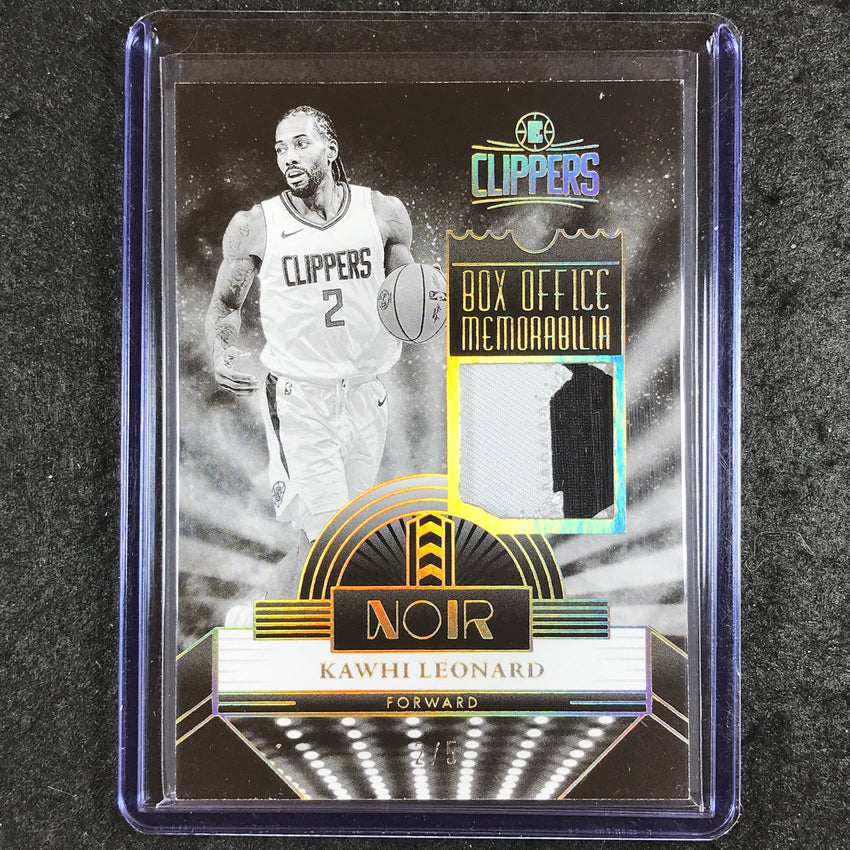 2023-24 Noir NBA KAWHI LEONARD Box Office Memorabilia Jersey Patch Holo Gold 2/5