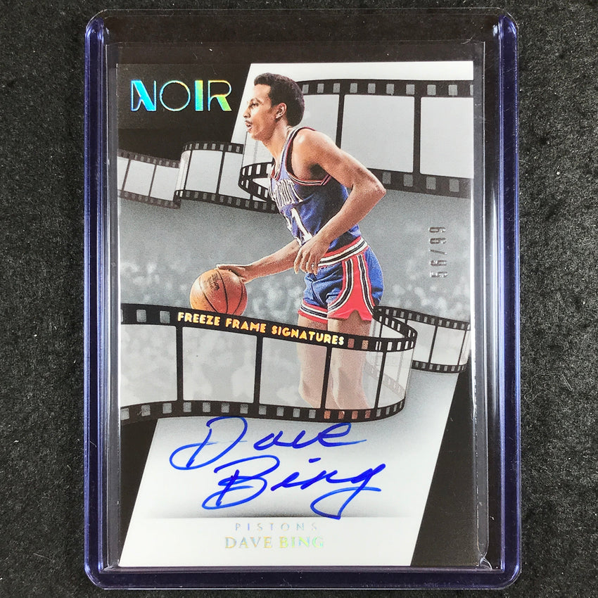 2023-24 Noir NBA DAVE BING Freeze Frame Signatures Auto Holo Silver 56/99