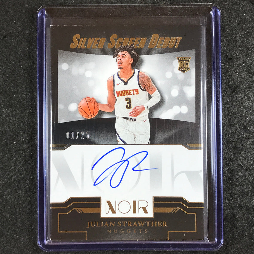 2023-24 Noir NBA JULIAN STRAWTHER Silver Screen Debut Rookie Auto Gold 1/25