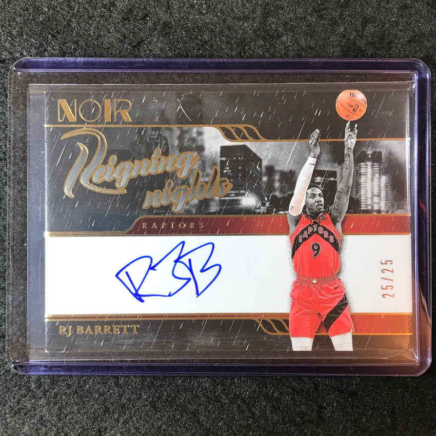 2023-24 Noir NBA RJ BARRETT Reigning Nights Signatures Auto Gold 25/25