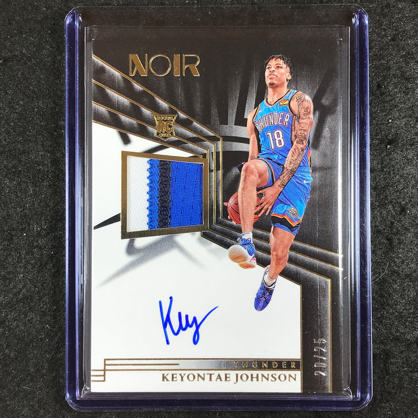2023-24 Noir NBA KEYONTAE JOHNSON Rookie Patch Auto Black and White Gold 20/25