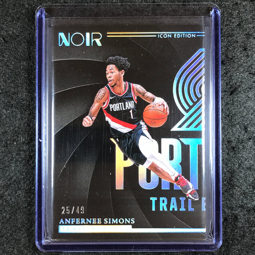 2023-24 Noir NBA ANFERNEE SIMONS Base Icon Edition Holo Silver 25/49