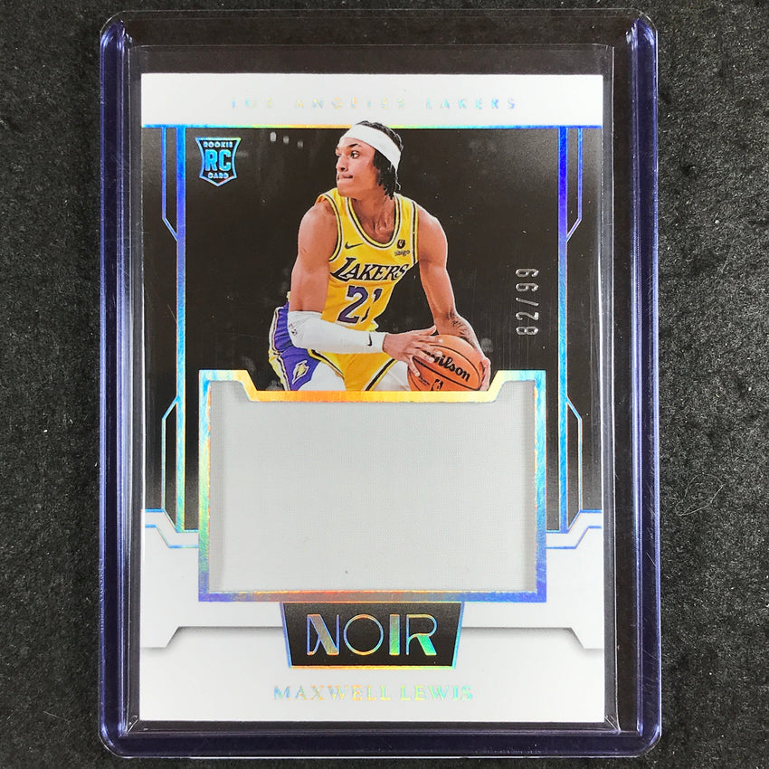2023-24 Noir NBA MAXWELL LEWIS Jumbo Material Rookie Jersey Relic 82/99