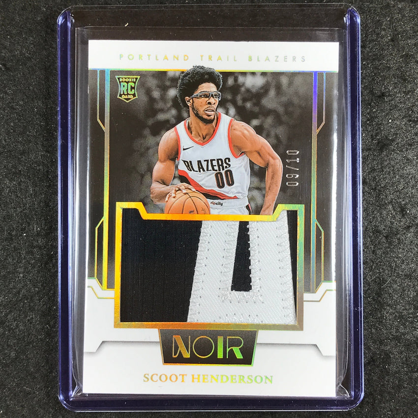 2023-24 Noir NBA SCOOT HENDERSON Jumbo Material Rookie Jersey Patch Prime 9/10