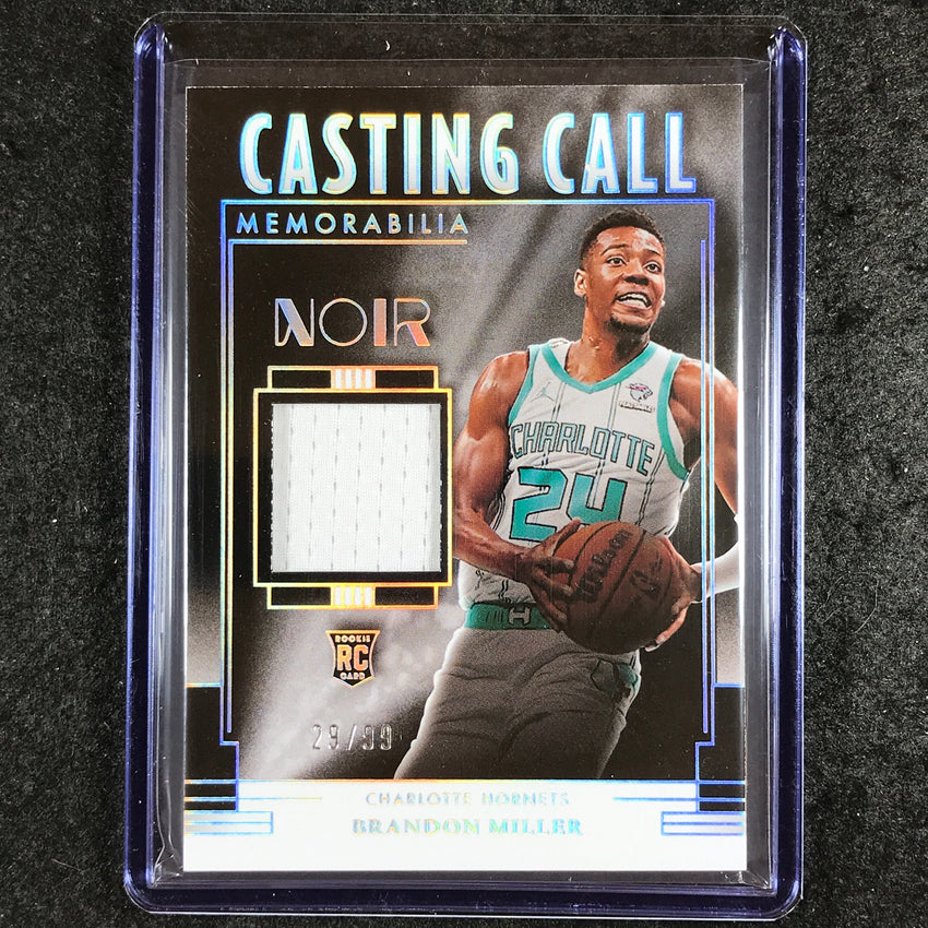 2023-24 Noir NBA BRANDON MILLER Casting Call Memorabilia Rookie Jersey 29/99