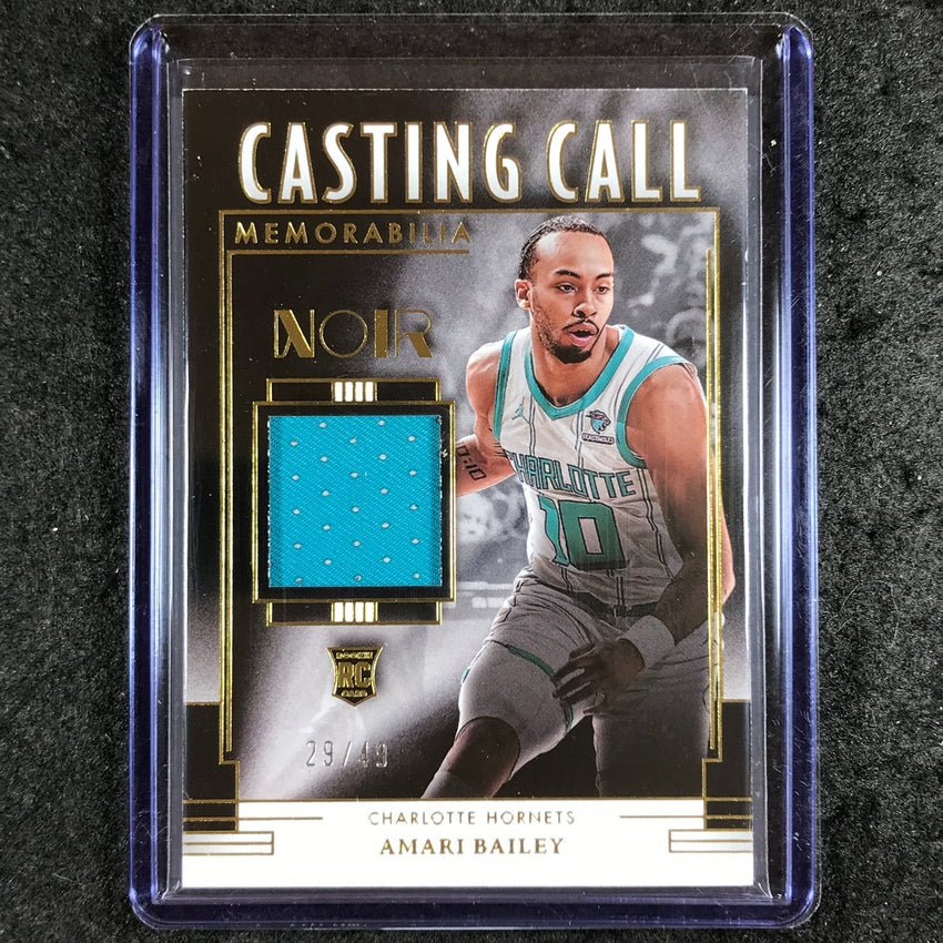 2023-24 Noir NBA AMARI BAILEY Casting Call Memorabilia Rookie Jersey Gold 29/49