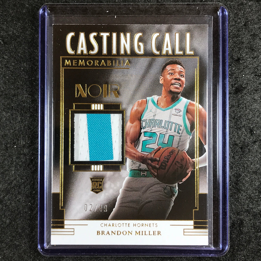 2023-24 Noir NBA BRANDON MILLER Casting Call Memorabilia Rookie Patch Gold 2/49