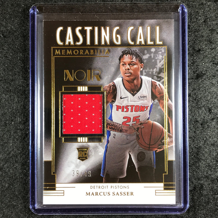 2023-24 Noir NBA MARCUS SASSER Casting Call Memorabilia Rookie Jersey Gold 39/49