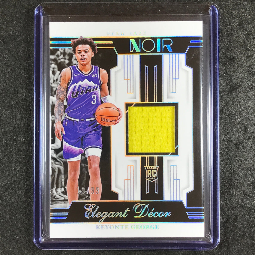 2023-24 Noir NBA KEYONTE GEORGE Elegant Decor Rookie Jersey Relic 19/99