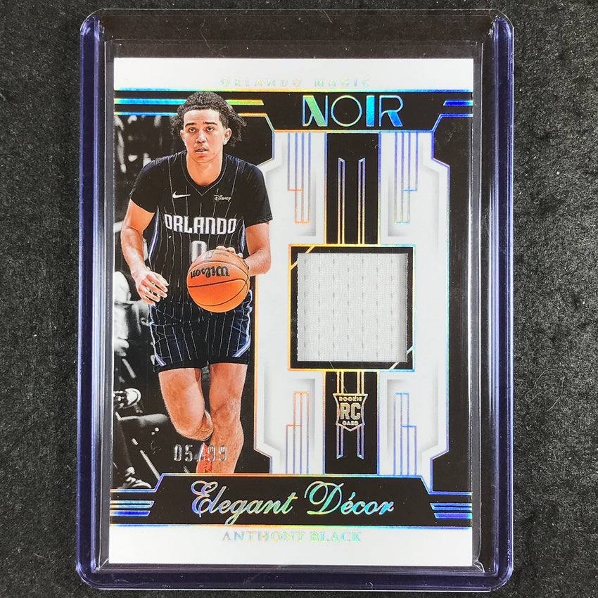 2023-24 Noir NBA ANTHONY BLACK Elegant Decor Rookie Jersey Relic 5/99
