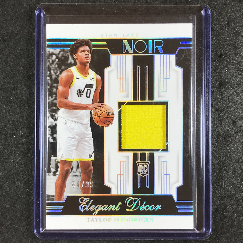 2023-24 Noir NBA TAYLOR HENDRICKS Elegant Decor Rookie Jersey Relic 84/99