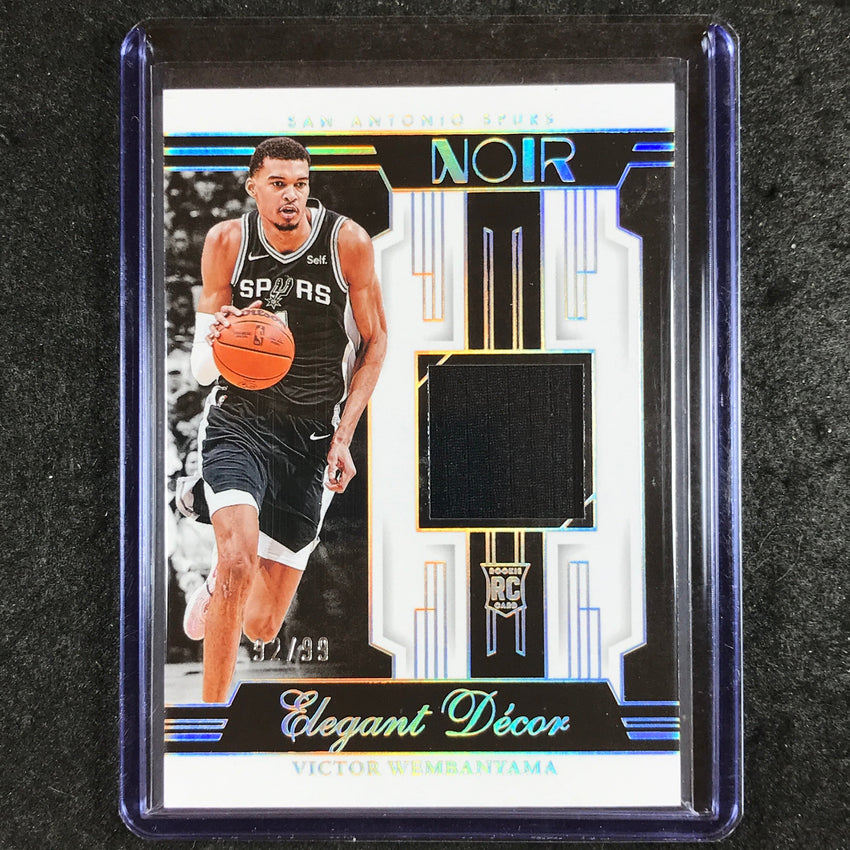 2023-24 Noir NBA VICTOR WEMBANYAMA Elegant Decor Rookie Jersey Relic 92/99