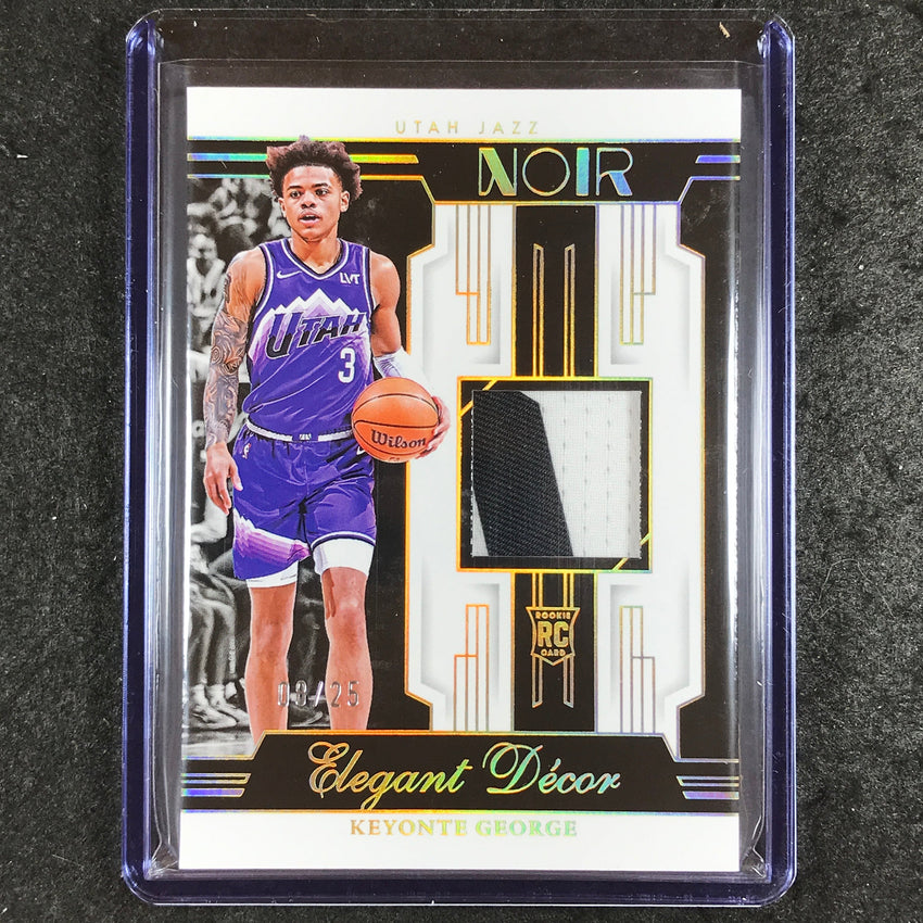 2023-24 Noir NBA KEYONTE GEORGE Elegant Decor Rookie Jersey Prime Holo Gold 8/25