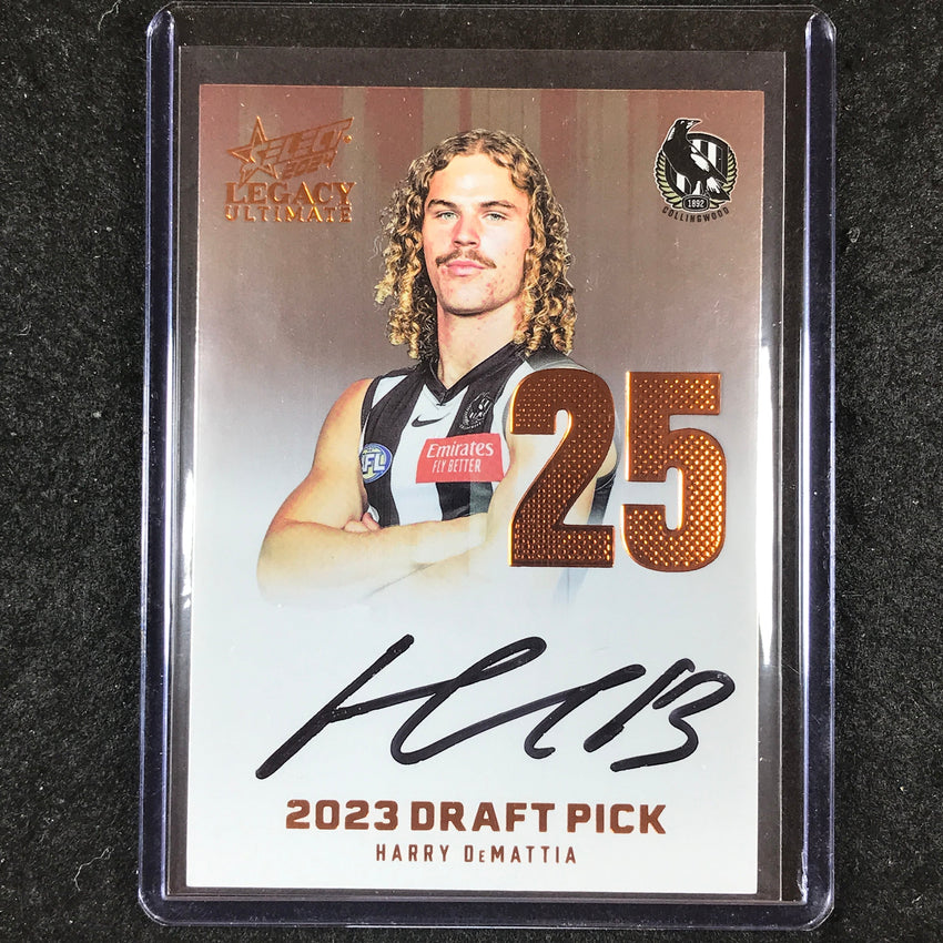 2024 Select AFL Legacy Ultimate HARRY DEMATTIA Draft Pick Signatures 51/175 #25