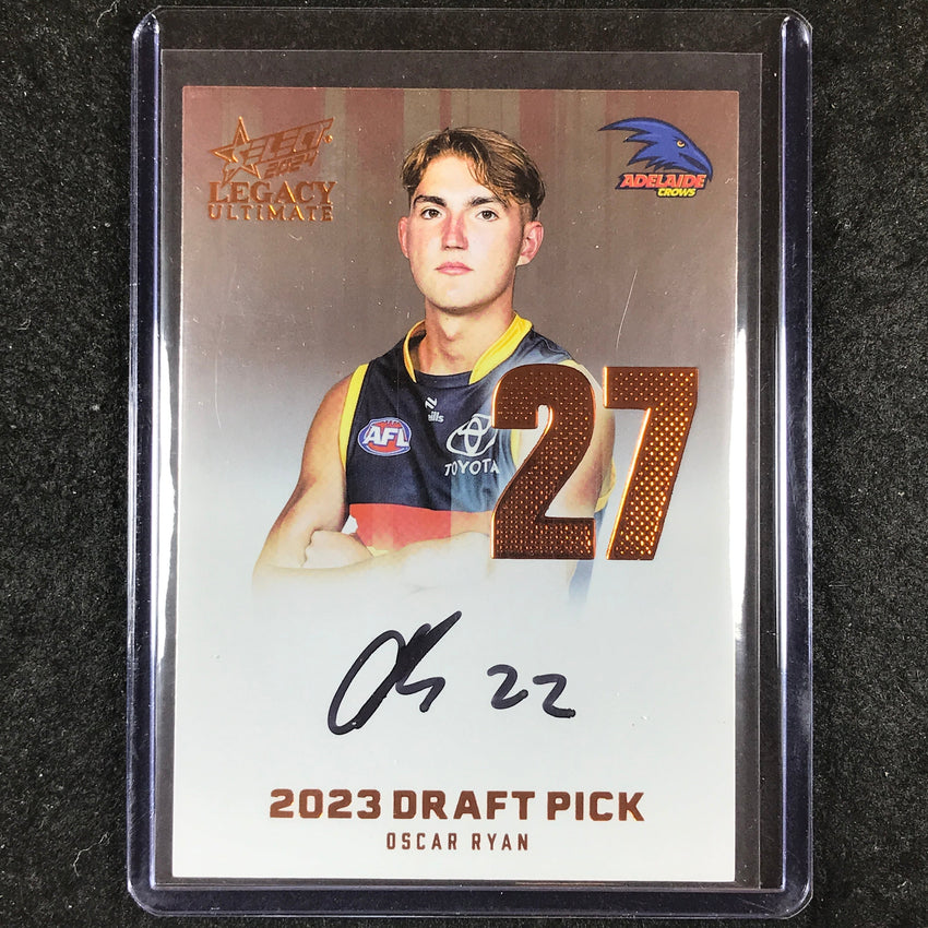 2024 Select AFL Legacy Ultimate OSCAR RYAN Draft Pick Signatures Copper 93/175