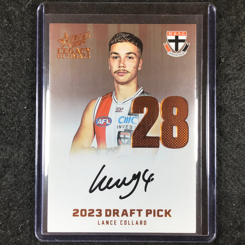 2024 Select AFL Legacy Ultimate LANCE COLLARD Draft Pick Signatures 75/175 #28