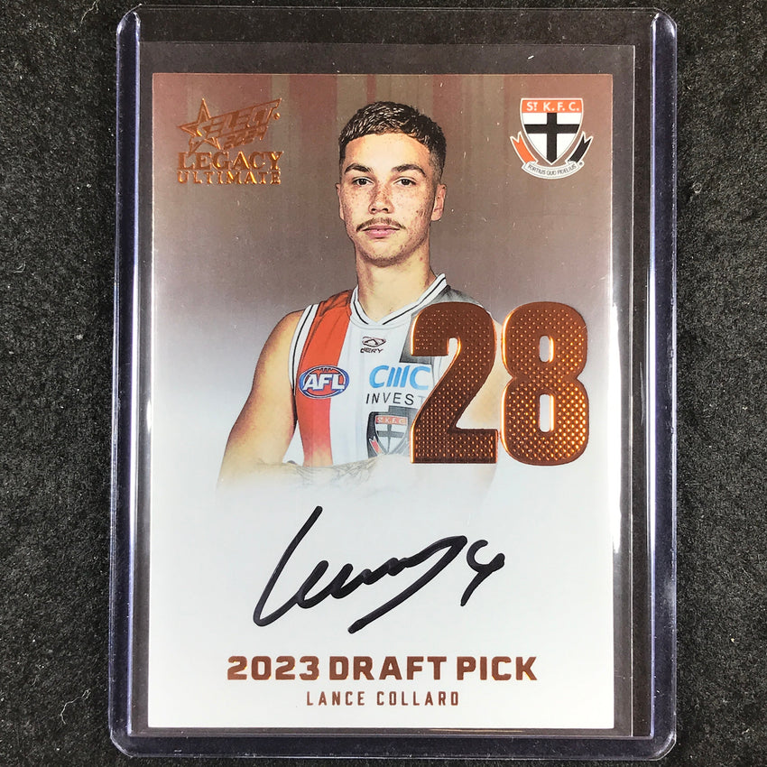 2024 Select AFL Legacy Ultimate LANCE COLLARD Draft Pick Signatures 125/175 #28