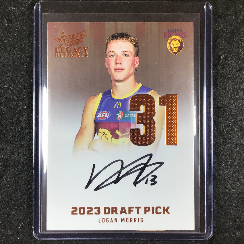 2024 Select AFL Legacy Ultimate LOGAN MORRIS Draft Pick Signatures 142/175 #31