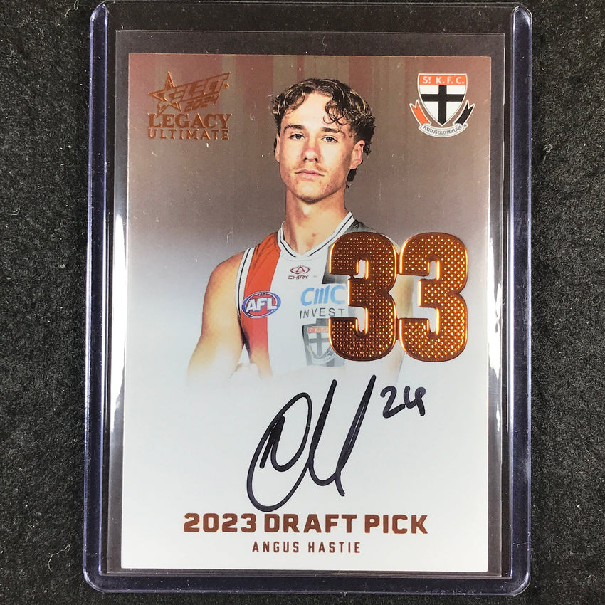 2024 Select AFL Legacy Ultimate ANGUS HASTIE Draft Pick Signatures 145/175 #33
