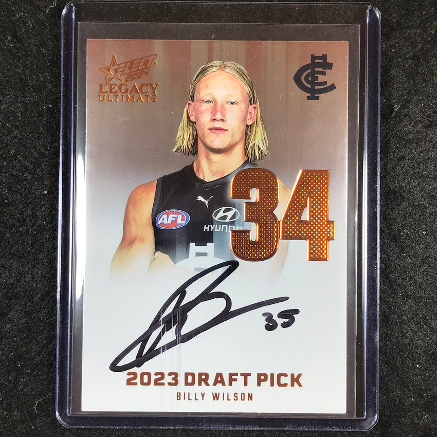 2024 Select AFL Legacy Ultimate BILLY WILSON Draft Pick Signatures 117/175 #34