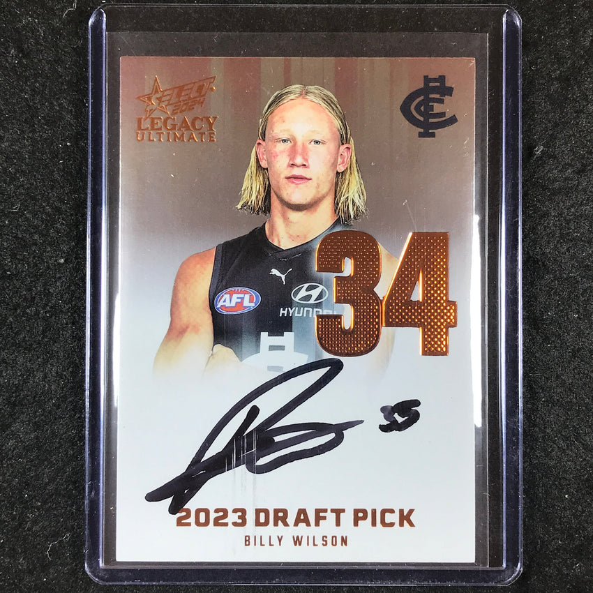 2024 Select AFL Legacy Ultimate BILLY WILSON Draft Pick Signatures 147/175 #34
