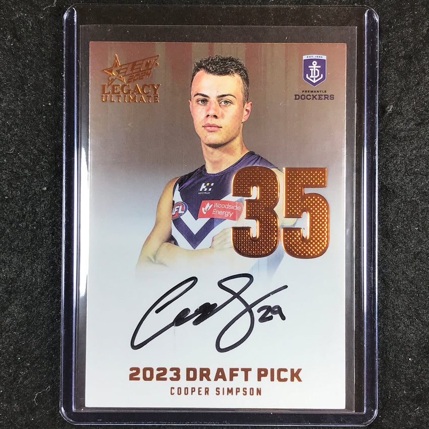 2024 Select AFL Legacy Ultimate COOPER SIMPSON Draft Pick Signatures 151/175 #35