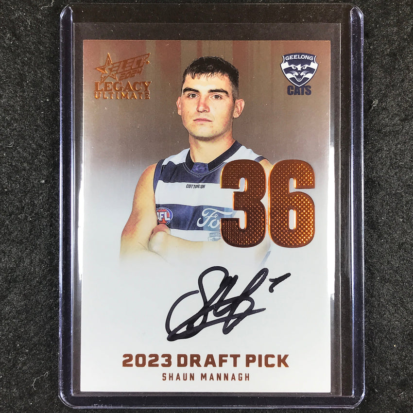2024 Select AFL Legacy Ultimate SHAUN MANNAGH Draft Pick Signatures 104/175 #36