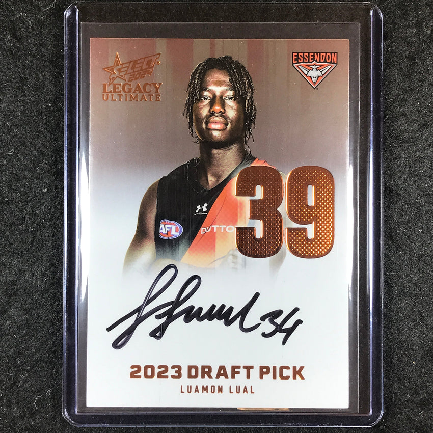 2024 Select AFL Legacy Ultimate LUAMON LUAL Draft Pick Signatures Copper 37/175