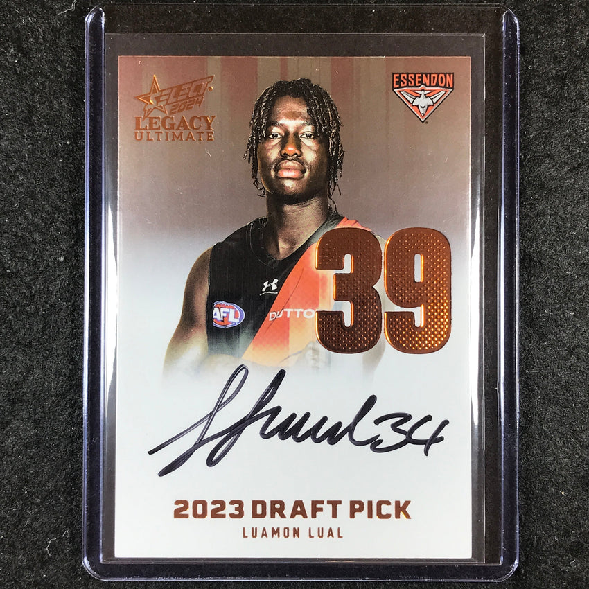 2024 Select AFL Legacy Ultimate LUAMON LUAL Draft Pick Signatures Copper 137/175