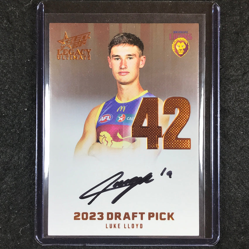 2024 Select AFL Legacy Ultimate LUKE LLOYD Draft Pick Signatures Copper 61/175