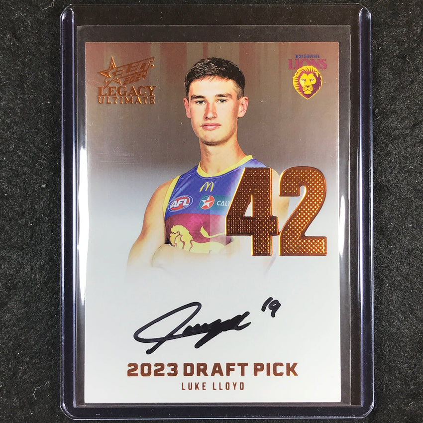 2024 Select AFL Legacy Ultimate LUKE LLOYD Draft Pick Signatures Copper 66/175