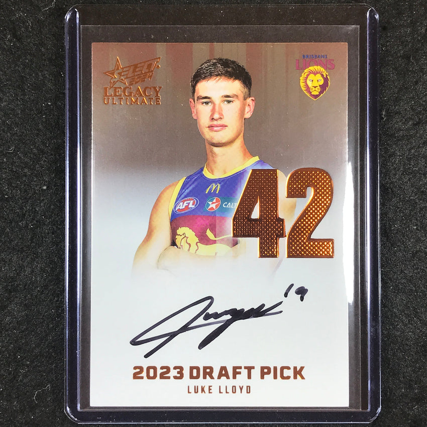 2024 Select AFL Legacy Ultimate LUKE LLOYD Draft Pick Signatures Copper 118/175