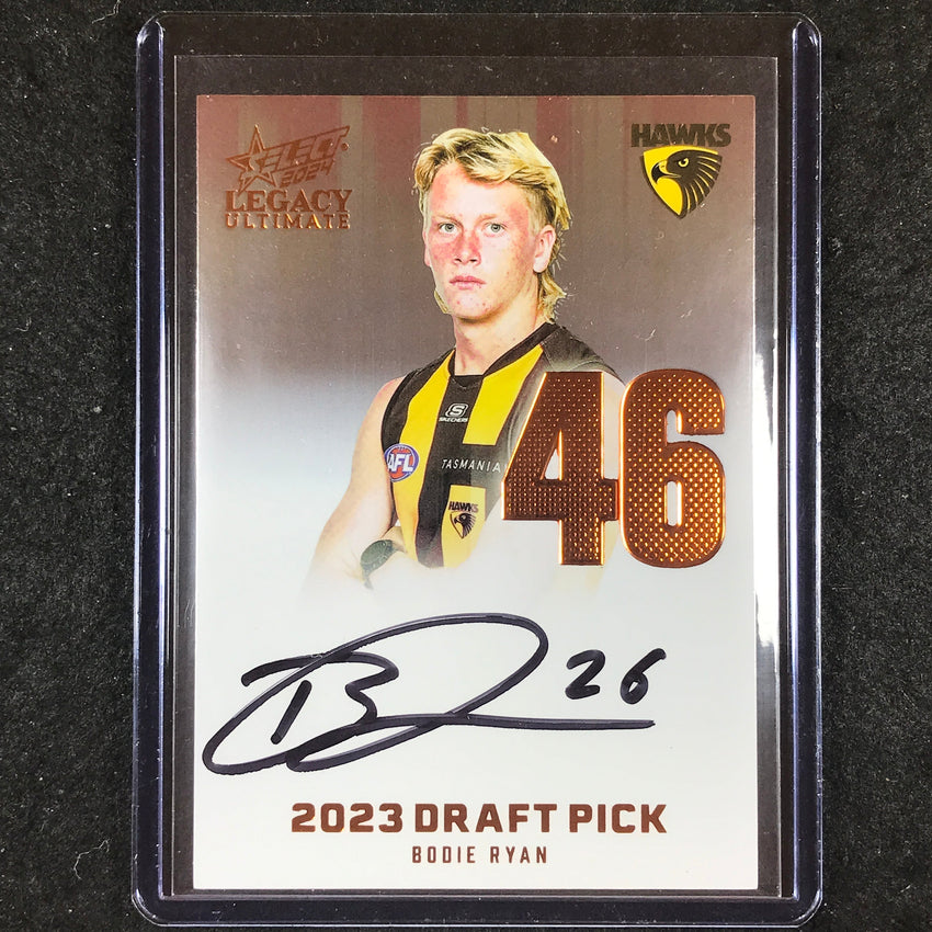2024 Select AFL Legacy Ultimate BODIE RYAN Draft Pick Signatures Copper 54/175