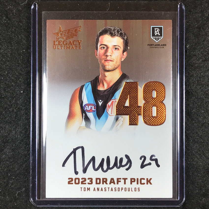 2024 Select AFL Legacy Ultimate TOM ANASTASOPOULOS Draft Pick Signatures 53/175